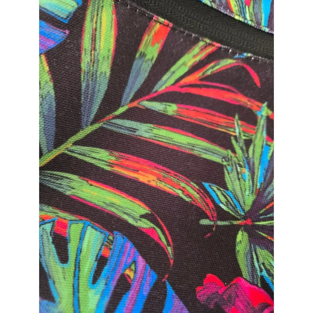 Dickies Leaf Floral Backpack Unisex Black Multicolor Multipocket